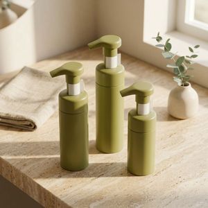 Bouteille pompe cylindrique en PET pour mousse 100ml 120ml 150ml 200ml – Flacon en plastique moussant pour produits de soin de la peau – Usine Vietnam - Product Image 2