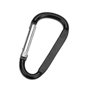 Mountaineering buckle small mini Laser logo d-shaped aluminum alloy flattened hanging buckle color keychain jewelry - Product Image 2