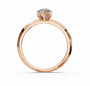 Anillo de Diamantes Reales en Oro de 9kt, 14kt y 18kt, Banda de Oro Amarillo, Rosa y Blanco, Joyería de Diamantes Genuinos, Anillo de Compromiso de Oro Sólido - Product Image 4