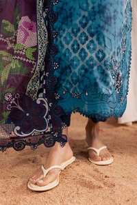 Trajes pakistaníes de algodón/tela de lino, diseño shalwar kameez para mujer, vestido de alta calidad, trajes bordados de algodón/tela de lino - Product Image 6