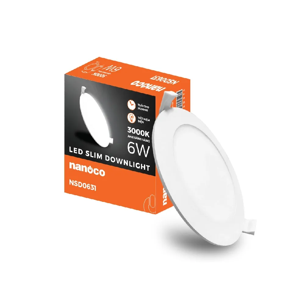 Nanoco LED Slim Panel Downlight 6W/ 9W/ 12W/15W good price, Whosale in bulk Ready To Export From Vietnam