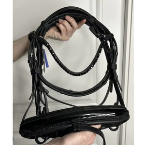 Bridons de cheval réglables, bridons d'équitation, ensemble de rênes en cuir durable, ajustement confortable, options de taille et de couleur personnalisées - Product Image 1