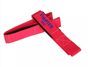 Sangles de musculation antidérapantes en polyester Fighter Bro pour MMA, capacité de charge de 15 lb, rouge, accessoires d'équipement de fitness confortables - Product Image 2