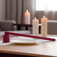 Juego de Apagavelas y Cortador de Mechas de Aluminio con Mango Metálico, Herramienta Elegante para el Cuidado de Velas, Decorativa y Coleccionable para el Hogar y Regalos