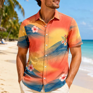 Camisetas de Playa para Hombre Transpirables de Secado Rápido, Ropa de Verano, Diseño Personalizado, Servicio OEM - Product Image 4