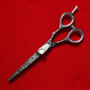 Black colour scissor with heart lazer marking - Product Image 1