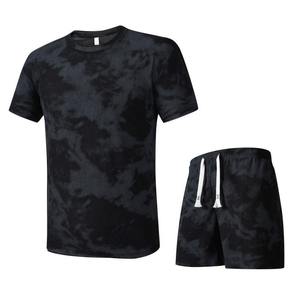 Ensemble de vêtements de sport décontractés pour hommes, été, deux pièces, t-shirts à manches courtes et shorts, ensembles de fitness pour hommes, course à pied, 2 pièces - Product Image 2