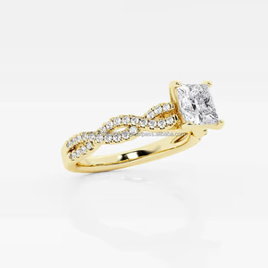 IGI/GIA Lab Grown Princess Cut Diamond Vintage 14K oro amarillo boda/anillo de compromiso Unisex perfecto regalo de fiesta de aniversario - Product Image 6