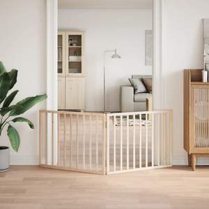 ชุดประตูรั้วกั้นสัตว์เลี้ยงแบบพับได้ ทำจากไม้ป็อปลาร์ ขนาด 63 นิ้ว จำนวน 2 ชิ้น - Product Image 3