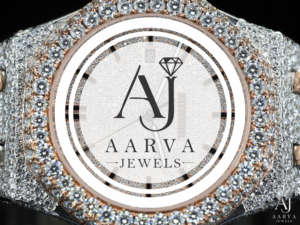 AARVA JEWELS นาฬิกาจักรกลสุดหรูสแตนเลสสตีลกรอบเพชรหน้าปัดคริสตัลแซฟไฟร์ 38 มม. สำหรับทุกเพศ 3BAR กันน้ำแบบซ่อน - Product Image 6