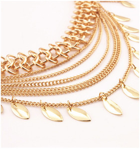 European Punk Leisure Beach YOGA <strong>Dancing</strong> Wome's Leaves Tassels Sexy <strong>Waist</strong> <strong>Chain</strong> Gold Body Jewelry <strong>Belly</strong> <strong>Chains</strong> - Product Image 6