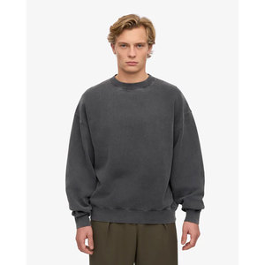 Sweat-shirt basique pour homme en molleton à col rond, coupe décontractée intemporelle, sweat-shirt en coton mélangé Heritage - Product Image 1