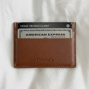 กระเป๋าใส่บัตรและรูปภาพแบบมินิมอลหนังแท้ของ Beena สำหรับบัตรโดยสาร บัตรเอทีเอ็ม บัตรธนาคาร และของสะสม - Product Image 3