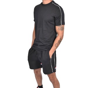 Custom Design Casual Shorts <b>Set</b> Summer Men's Two-Piece Embroidered Logo <b>Knitted</b> Lightweight Shorts <b>Set</b> - Product Image 4