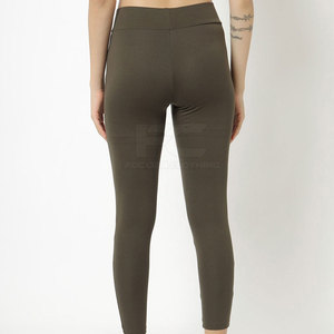 Latest Style Solid High Quality Breathable Lightweight Elastic Waist Women <b>Yoga</b> <b>Leggings</b> for Online Sale Wholesale Reasonable - Product Image 3