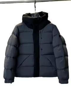 Luxury Designer <b>Men's</b> Regular Branded <b>White</b> Plus Size Hooded Puffer <b>Jacket</b> with Zipper Closure Waterproof Features Spring - Product Image 4