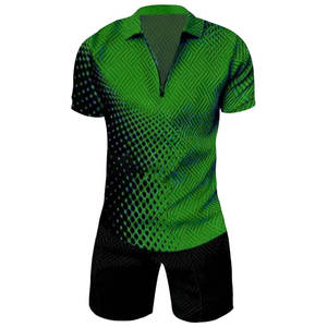 Conjunto de camiseta y pantalones cortos de algodón transpirable para hombre, estilo casual, sublimación, nueva llegada, diferentes colores, conjunto de camiseta y pantalones cortos para hombre. - Product Image 4