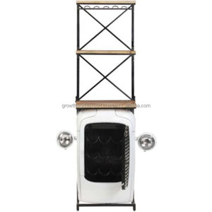 Meuble de bar moderne en bois massif avec étagères et fonctions de présentation - Product Image 4