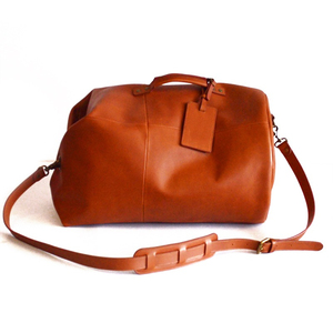 Bolsa de Viaje de Cuero Genuino de Alta Calidad, Personalizada OEM, con Cierre, para Mujer, Resistente - Product Image 1