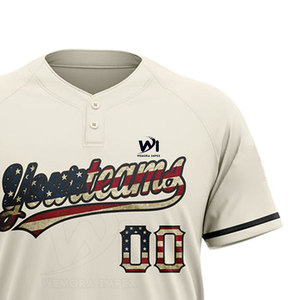 Jersey de Béisbol de Dos Botones de Buena Calidad a Precio Razonable, Jersey de Béisbol de Dos Botones de Primera Calidad en Oferta - Product Image 5