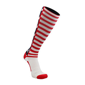 Chaussettes de sport professionnelles personnalisées, antidérapantes, à rayures, chaussettes de compression athlétiques avec amorti personnalisé - Product Image 3
