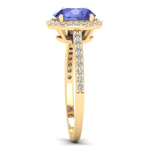 REYES Wholesaler Price 925 Sterling Silver Moissanite <b>Rings</b> For Women <b>Custom</b> 1.75Ct Tanzanite Gemstone Wedding Gift Jewelry - Product Image 3