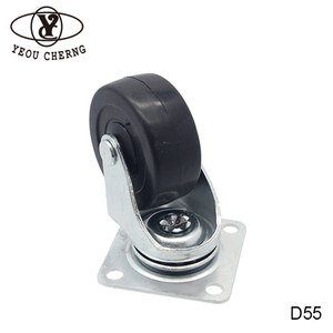 Faible MOQ, roulettes pivotantes TPR de 50 mm D55 pour bureaux et chaises mobiles - Product Image 4