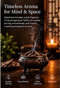 Bâtonnets d'encens en copeaux d'agarwood 100% naturels de qualité supérieure, riches en résine, aromatiques, pour l'aromathérapie au parfum bois de santal, Bakhoor de haute qualité - Product Image 2