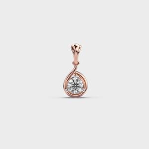 Elegant Round <b>Diamond</b> Teardrop Pendant 14KT Yellow / White And Rose Gold Fine <b>Jewelry</b> - Product Image 6