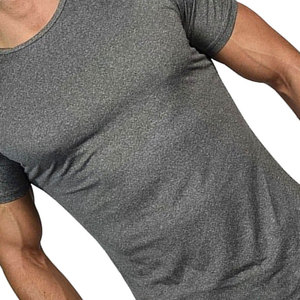T-shirts de sport pour hommes à motif uni, séchage rapide, compression, respirants, tricotés, pour l'entraînement en extérieur et la course à pied - Product Image 2