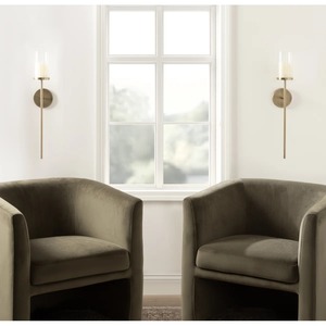 Support mural décoratif pour bougie en verre et métal doré style vintage, pour décoration intérieure, mariage ou fête, à prix avantageux - Product Image 6