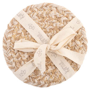 Marina Juego de 4 Posavasos tejidos redondos Decoración para el hogar Accesorios de cocina para bebidas - Product Image 1