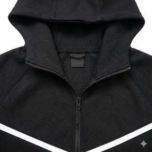 Conjunto Deportivo de 2 Piezas para Hombre, Chaqueta con Capucha y Pantalones, Tela Reflectante de Alta Calidad, Transpirable, Poliéster y Nailon, Estilo Urbano - Product Image 6