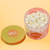 VCC Witte Gevriesdroogde Non-GMO Hoge Kwaliteit HACCP/ISO/GLOBALG.A.P Gecertificeerde Yoghurt Melts Zoete Snack 10kg Pak Mason Jar
