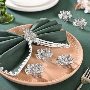 Anillo de Servilleta de Latón con Forma de Flor, Moderno, Lujoso y Duradero, de 4.5 cm, para Restaurantes, Decoración de Mesa de Boda, de Ambar Exports - Product Image 5