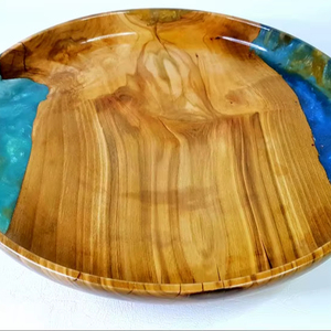 ชามไม้ทรงกลมแบบคลาสสิก ทำมือ เป็นมิตรกับสิ่งแวดล้อม พร้อมชามใส่ของตกแต่งด้วยอีพ็อกซี่เรซิ่น และจานรองแหวน - Product Image 1