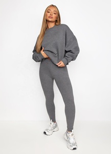 De moda logotipo impreso personalizado sudadera gráfico Sudadera de cuello redondo de las mujeres - Product Image 5