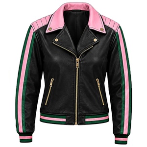 Veste universitaire en toile pour la sororité Kapa, OEM ODM, avec fermeture boutonnée recouverte, coupe-vent, personnalisable, col montant - Product Image 2