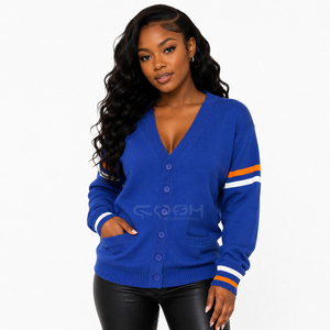 Cosh International Sorority Sisterhood Women's Casual Knitwear <b>Cardigan</b> <b>Sweater</b> with Long Sleeves and V Neck Custom OEM Fashion - Product Image 3