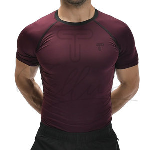 Pakistan Manufacturer TELLUS APPAREL Spandex/Nylon <b>Compression</b> <b>Shirts</b> Quick Dry Breathable Short Sleeve Unisex Top Selling - Product Image 1