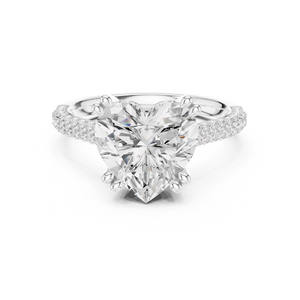 Anillo de compromiso y propuesta de matrimonio con diamante de laboratorio de 4 quilates, talla corazón, grande, llamativo y hermoso, en oro de 18k/14k/10k/plata. Recién llegado, ¡superventas! - Product Image 2