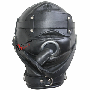 Capucha de Bondage de Cuero Vacuno Genuino Black Sheep para Hombre Adulto, Estilo Anime, Materiales Ecológicos, Color Personalizado - Product Image 3