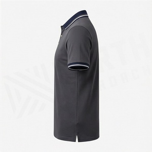 เสื้อโปโลกอล์ฟผู้ชายไซส์ใหญ่ พิมพ์โลโก้ตามสั่ง ซับเหงื่อได้ดี สีสันปรับแต่งได้ คุณภาพพรีเมียม เสื้อผ้าลำลอง - Product Image 3
