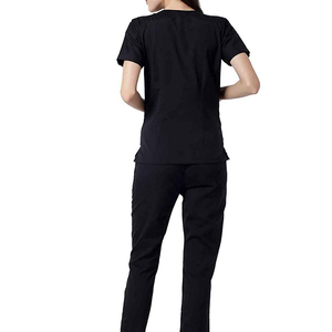 เสื้อสครับสำหรับคุณแม่ตั้งครรภ์แบบติดกระดุมด้านหน้า ขยายได้ด้วยแผงด้านข้าง ชุดยูนิฟอร์มทางการแพทย์สำหรับพยาบาล ชุดทำงานในโรงพยาบาล - Product Image 2