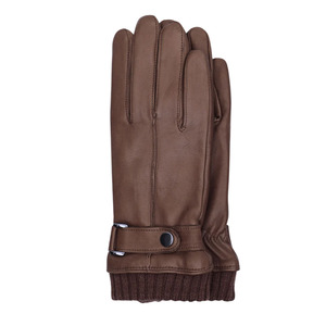 Guantes de Motocicleta de Cuero Marrón para Invierno, Térmicos, Resistentes al Viento, Transpirables, de Dedo Completo, hasta la Muñeca, con Pantalla Táctil, para Conducir al Aire Libre - Product Image 4