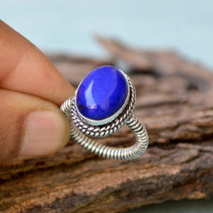 แหวนลาพิส ลาซูลี เงินแท้ 925 ทำมือ พลอยสีน้ำเงิน เครื่องประดับ - Product Image 3