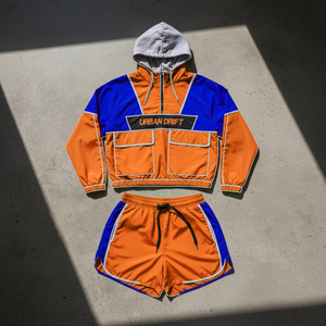 Custom <b>Women</b> 2 Piece Windbreaker Shorts Set Breathable Windproof Quarter Zip <b>Jacket</b> Running Sportswear Tracksuit Activewear Set - Product Image 6