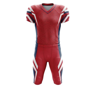 Ensemble de maillots et pantalons de football américain personnalisés pour adultes, impression par transfert thermique, polyester léger, uniforme d'équipe sportive, vêtements de sport - Product Image 1