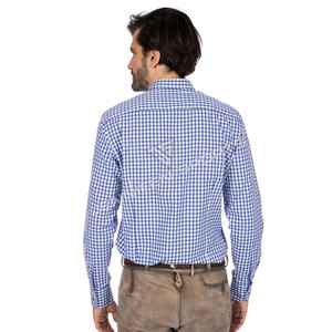 Camisa para Hombre, Estilo Bávaro, Tradicional, para el Oktoberfest 2026 en Alemania, Camisa Trachten Azul y Blanca, Algodón Puro de Alta Calidad - Product Image 6