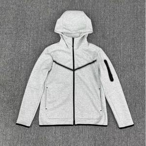 OEM 2026 Ensemble de survêtement décontracté pour femme, 2 pièces, en polaire technique réfléchissant délavé à l'acide, uni et réversible, comprenant un sweat à capuche léger et un pantalon - Product Image 3